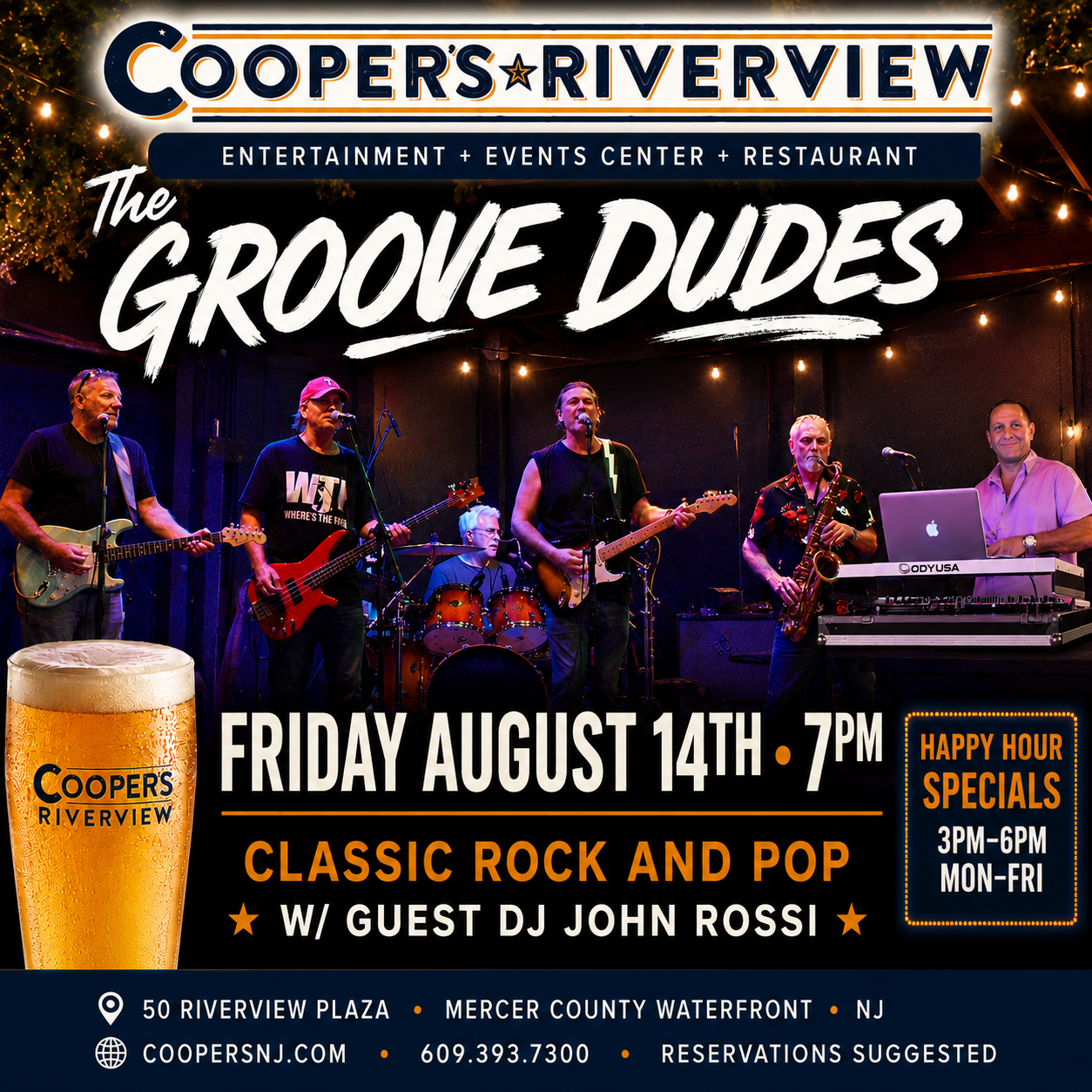 THE GROOVE DUDES CLASSIC ROCK DANCE PARTY AT COOPER'S! w DJ John